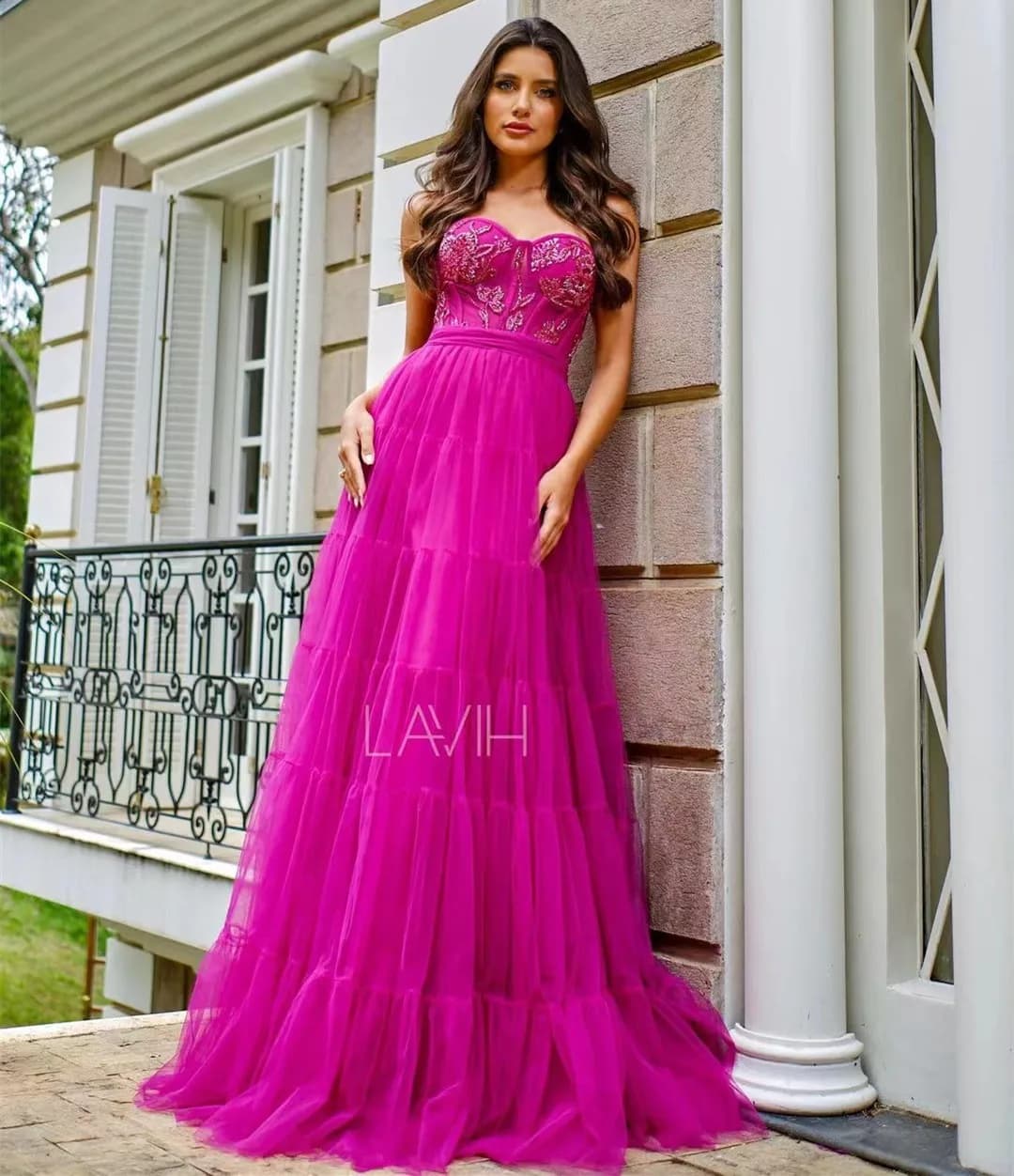 Customized Tulle A Line Dresses for Prom Handmade Beaded Sweetheart Pageant Party Birthday Gowns Zipper Back Evening Dress