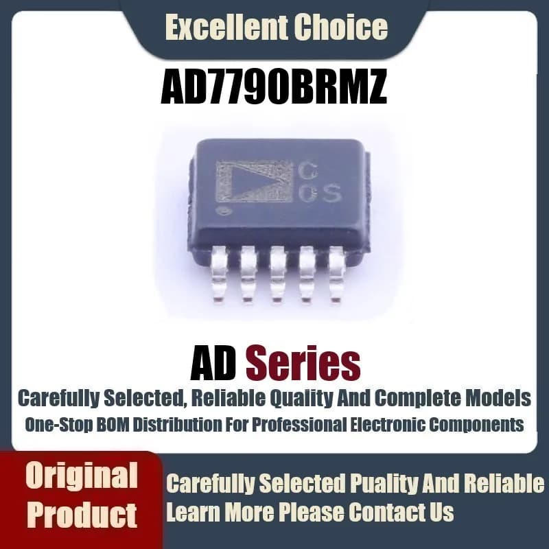 2-5Pcs/Lot Original Patch AD7790BRMZ AD7790 Silk Screen COS Package MSOP-10 Analog-To-Digital Conversion Chip