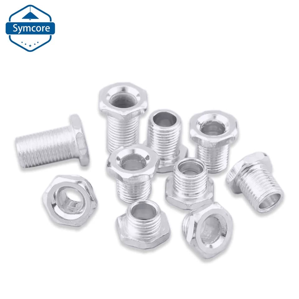 5Pcs M10 Threaded Metal Pipe 10/15/20/25/30mm Tooth Tube With Nut Lamps Hollow Screw Teeth Whitening Theead Repair Lighting Base