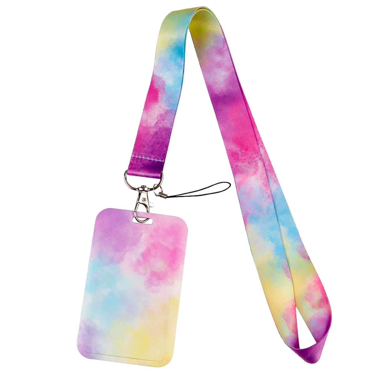 Colorful Nebula Neck Strap Keychain Lanyard Credit Card Holders Keycord Key Holder DIY Hanging Rope Cell Phone Accessories