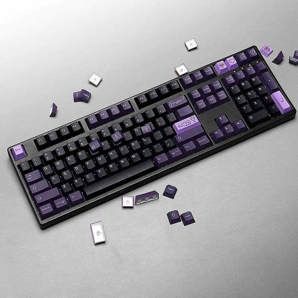 GMK First Love keycaps purple keycaps heat-sublimation cherry original height For MX switch 60/84/90/104108 mechanical keyboards
