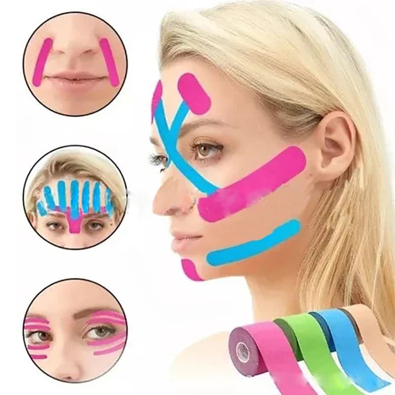 2.5CM*5M Kinesiology V Line Tape For Face Neck Eyes Lifting Wrinkle Remover Sticker Facial Skin Care Tool Protective Bandage