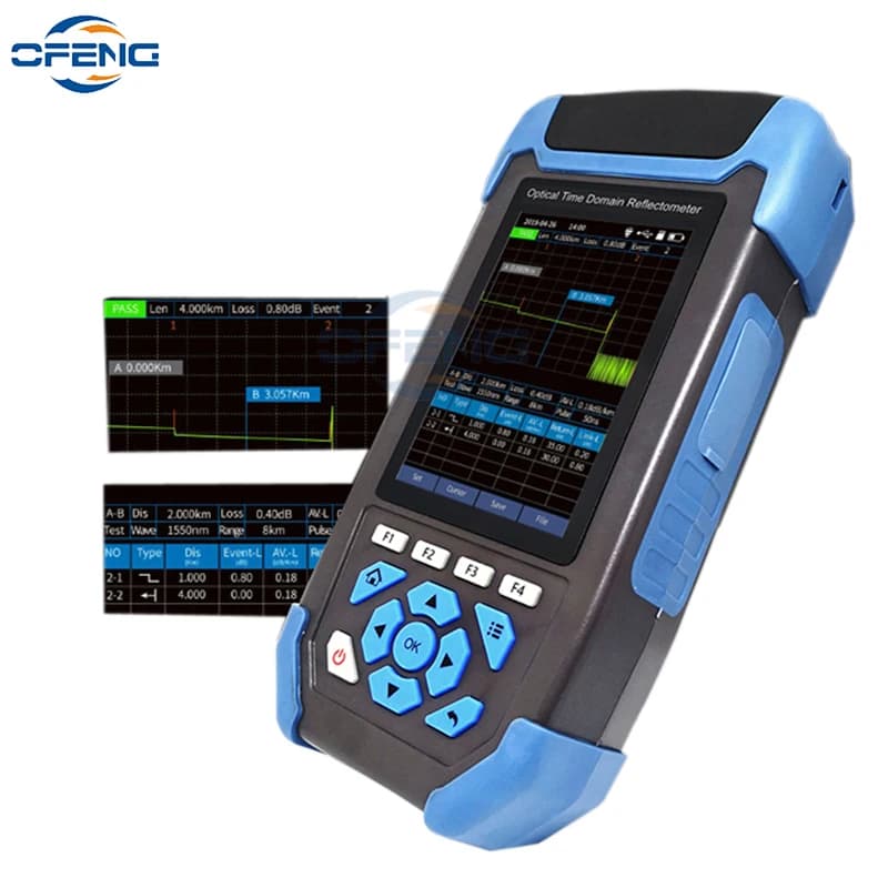 	 OTDR FTTH Optical Time Server Reflectometer, 60km Event Map, OPM Light Sources, VFL, RJ45 Cable Sequence, LossTest, Customized