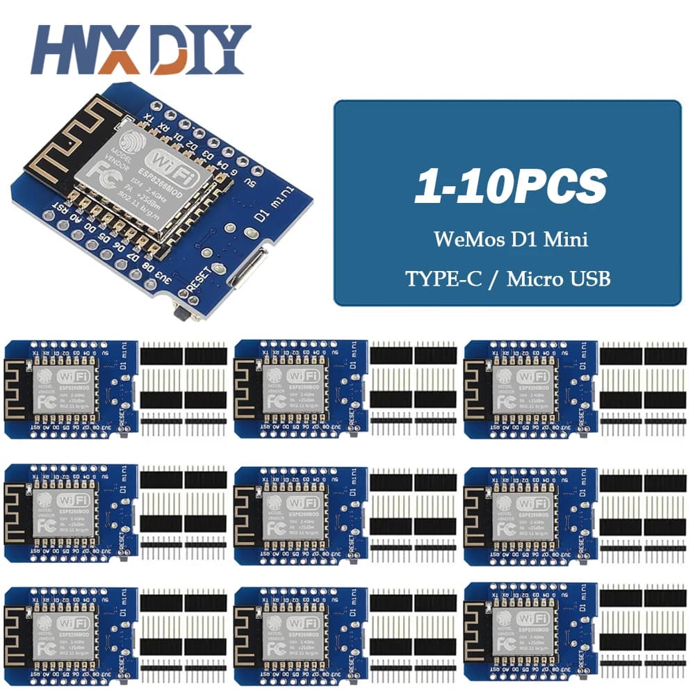 1-10PCS D1 Mini Nodemcu ESP8266 ESP-12 ESP-12F CH340 V2 Usb Wemos Wifi Development Board D1 Mini Nodemcu Lua Iot Board 3.3V