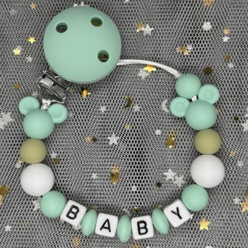 Baby Pacifier Clip Personalised Name Dummy Nipple Holder Chains Newborn Feeding Newborn Custom Pacifiers Clip Chew Teething Toys