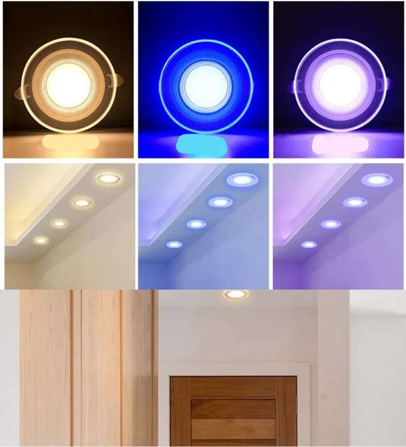 3-in-1 Colors LED Downlight Adjustable Dimmable Ceiling Recessed Light 85~265V Led Panel Light Home Spotlight Indoor Lighting