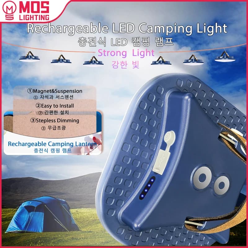 MOSLIGHTING Rechargeable Camping Strong Light Magnet Zoom Torch Tent lantern working maintenance lighting 80W Outdoors LED USB