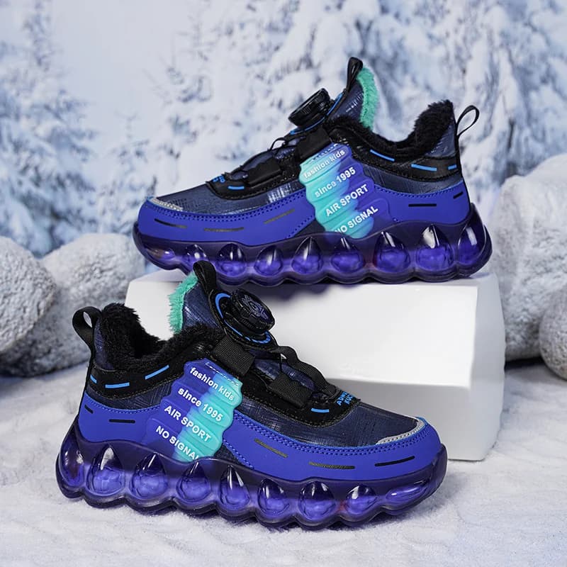 New Winter Warm Kids Sneakers Boys Girls Casual Cotton Shoes Children Sports Walking Shoes Toddler Kids Warm Plush Shoes 27-38