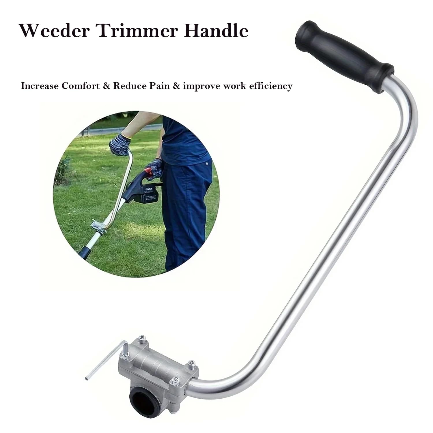 Trimmer Handle - Ergonomic Trimmer Grip Weeder Trimmer Handle Lawn Trimmer Handle for Lawn Care Trimmer Handle for Weed Whacker