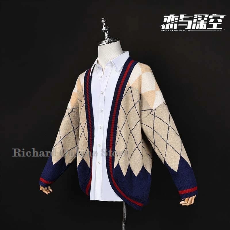 Customized Love and Deepspace Rafayel Cardigan Cosplay Costume Wig Date Game Cosplay Sweater Qiyu Clothes Unisex Couple Suit
