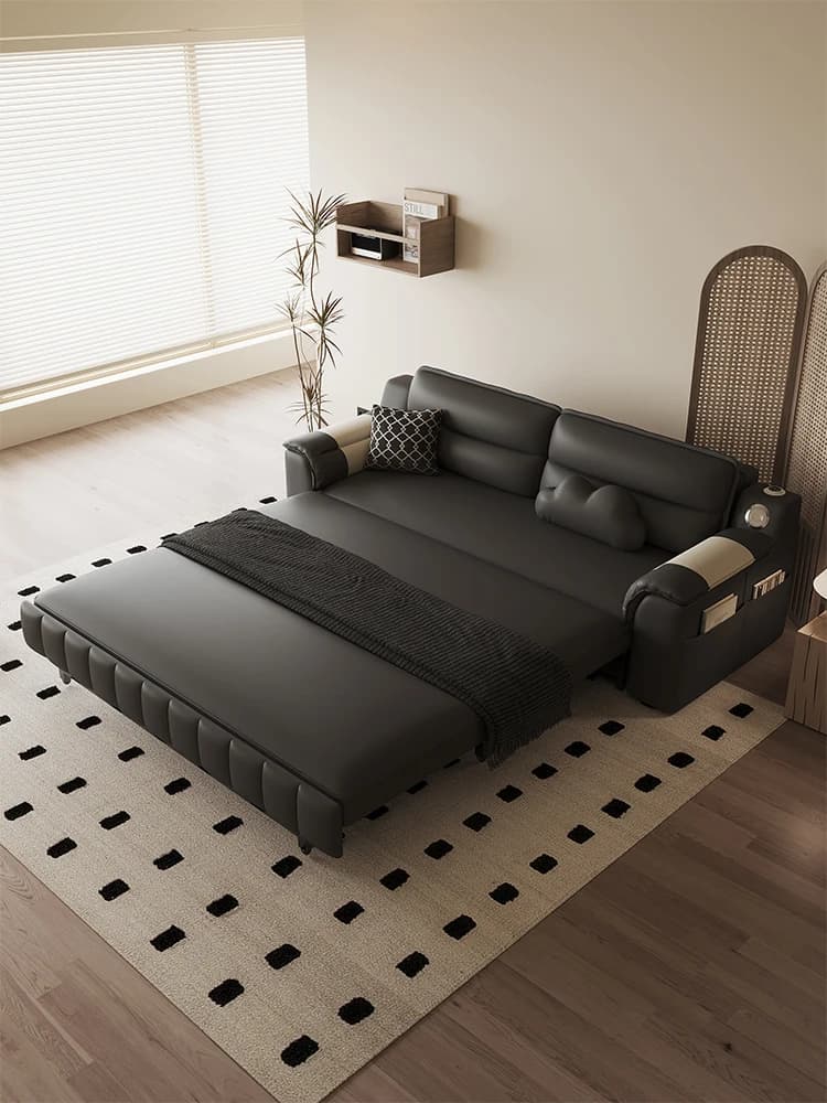 Cat Scratching  Advanced Black Folding Sofa Bed Dual-purpose Storage Household Simple Modern Small Apartment Internet