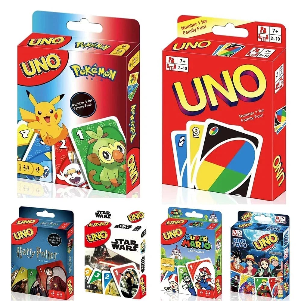 UNO FLIP! Pokemon Board Game Anime Cartoon Pikachu Figure Pattern Family Funny Entertainment uno Cards Games Christmas Gifts