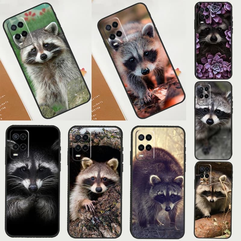 Raccoon Case For OPPO A15 A16 A52 A72 A54 A74 A94 A3S A5S A83 A91 A93 A5 A9 A31 A53 2020 Cover