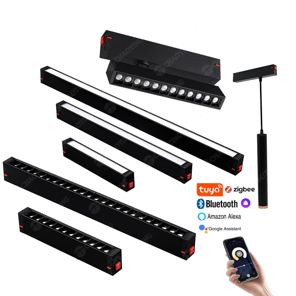 New Trend Interior Decoration COB Spot Track Light Ceiling LED Magnetic Grille Light LED Linear Track Light System