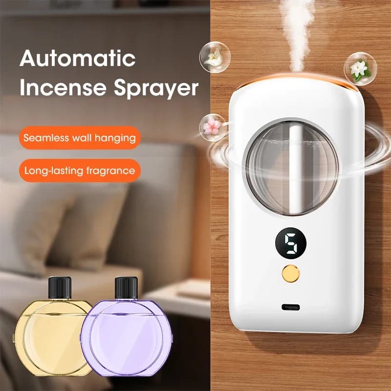 Smart Aromatherapy Machine Air Freshener Purifier Auto Sprayer Essential Oil Perfume Diffuser Wall Mounted Toilet Deodorizer