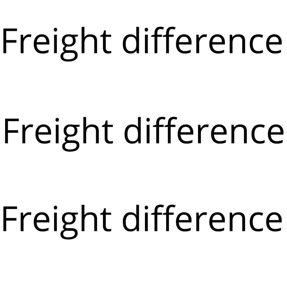 Freight difference