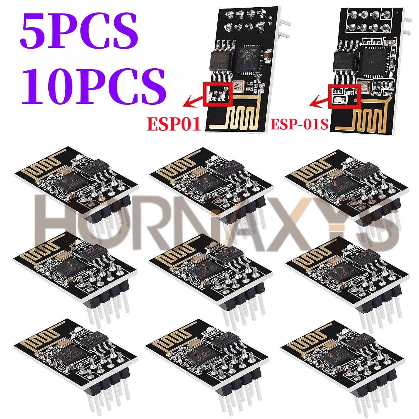 5/10pcs ESP01/ ESP-01S Programmer Adapter Serial  High Speed ESP8266 CH340G USB To ESP8266 Serial Wireless Wifi Developent Board
