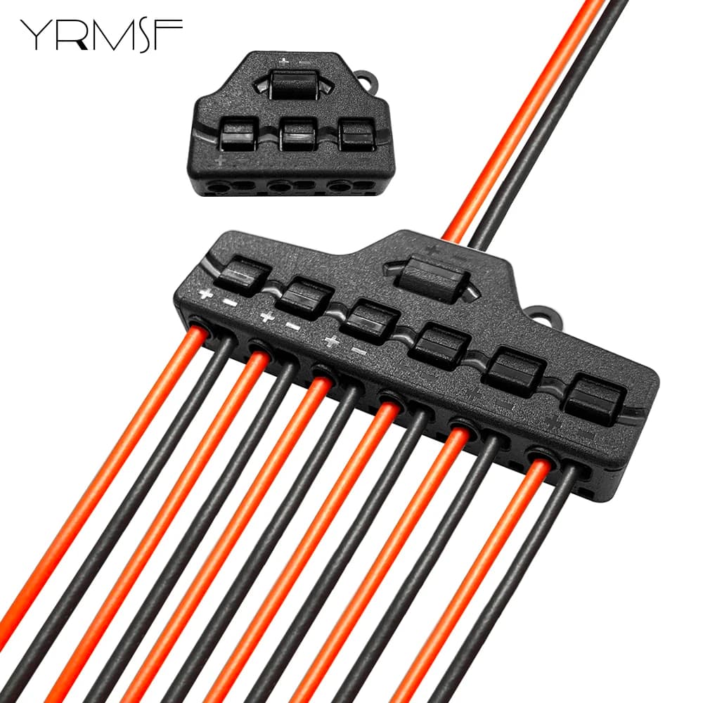 Led Strip Connectors 3/6 Ports Out Line Splitter Universal DIY Wiring Cable Connector Home Terminal Block for Model LED Lighting