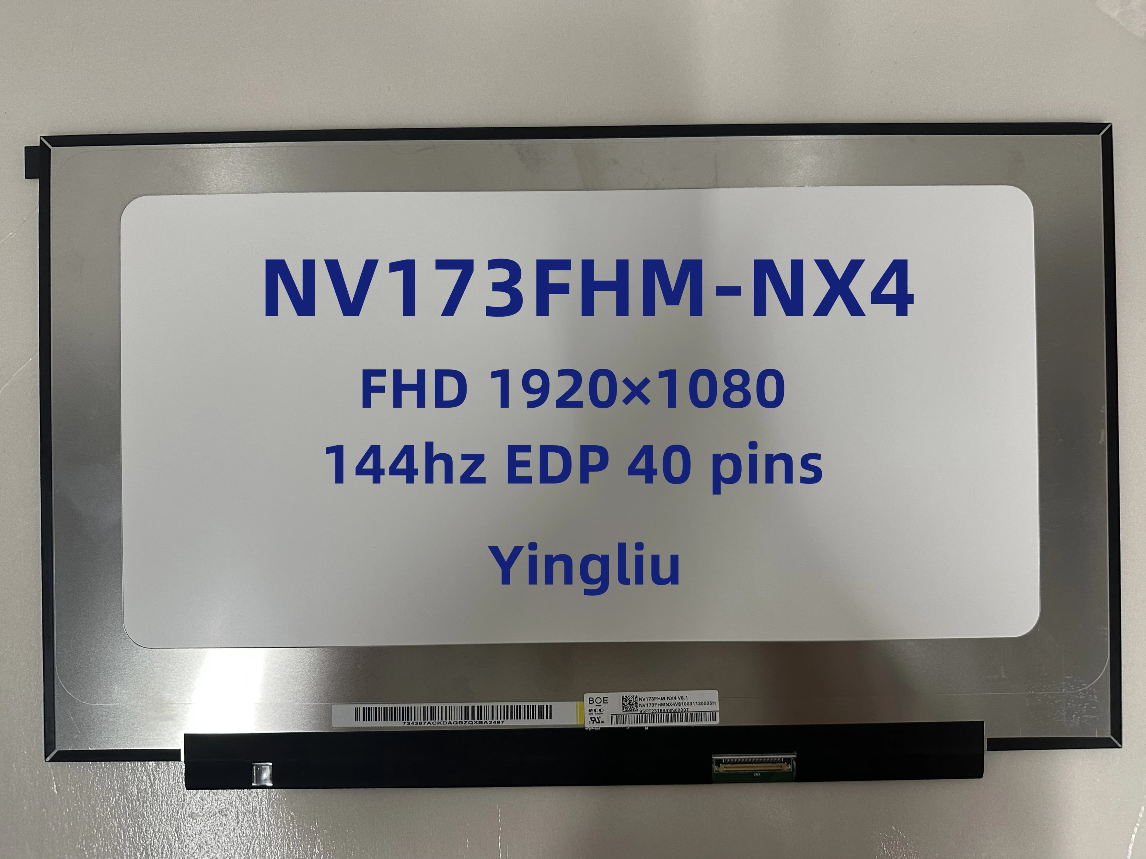 New Panel Matrix 17.3" FHD 1920x1080  Laptop LED Display NV173FHM NX4 V8.0 V8.1 NV173FHM-NX4 144hz eDP 40pins IPS FREE TAPES