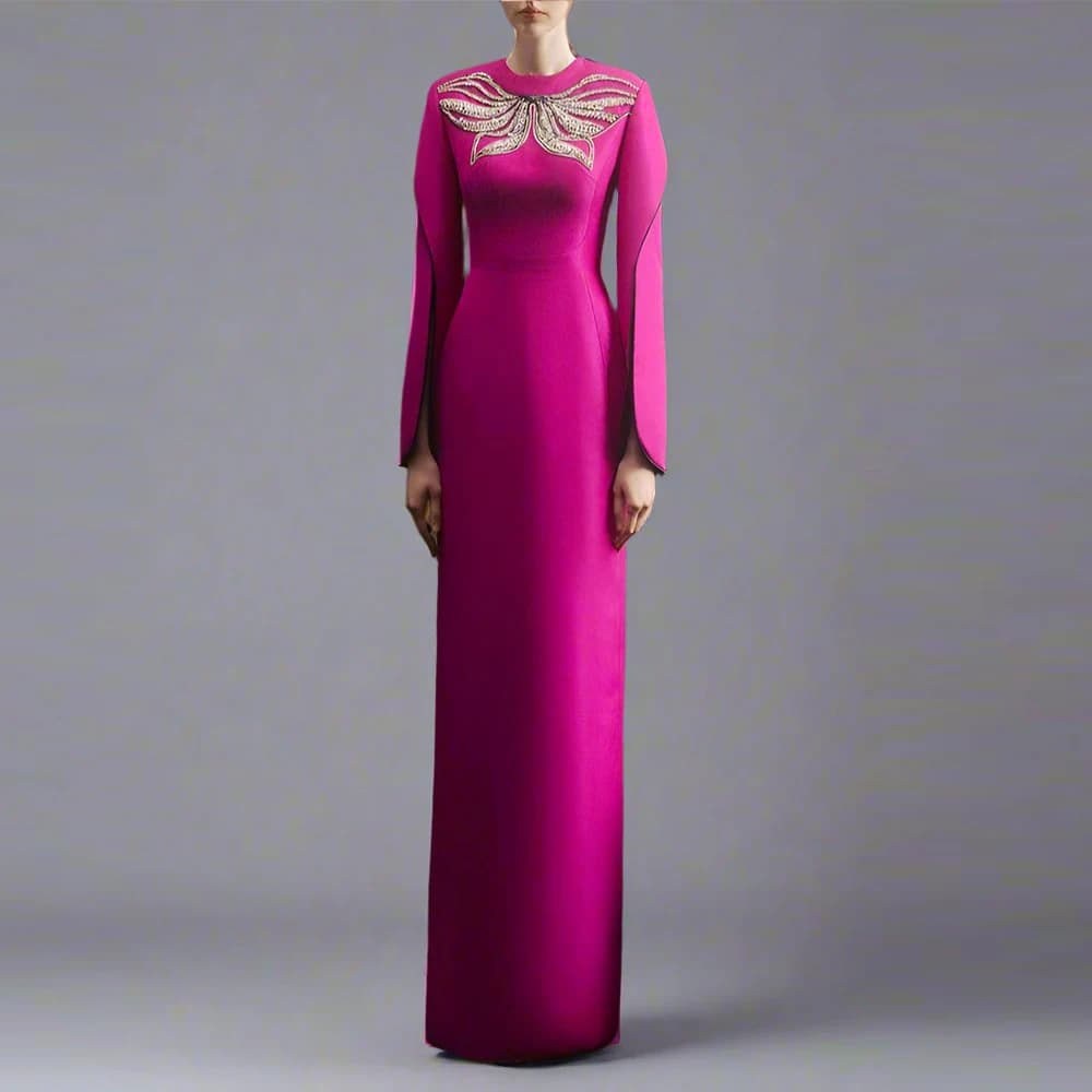 Epoch Formal Straight Evening Dresses فساتين مناسبة رسمية vestidos de fiesta Elegant Cyrstal Cocktail Prom Gown For Women