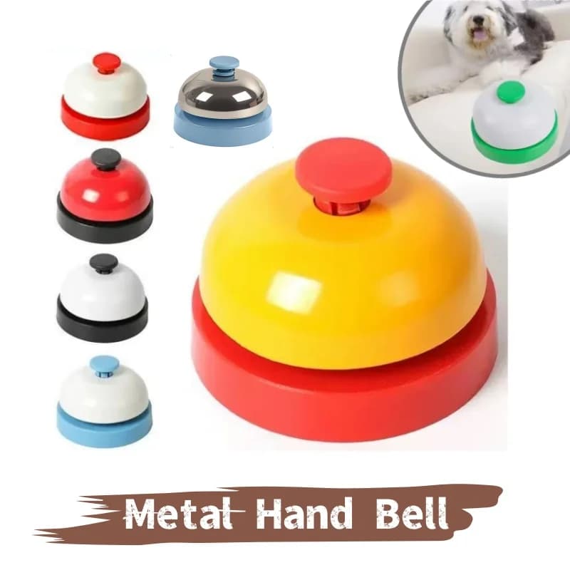 New Metal Hand Bell Delicate Durable Hand Clapping Bell Hand Pressing Service Bell Table Game Toy Accessories