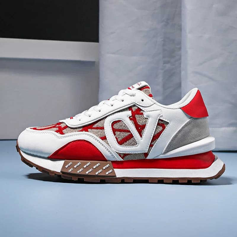 Chunky Sneakers Mens Designer Retro Running Shoes Fashion Casual Leather Fabric Breathable Height Increased Platform Sport Shoes