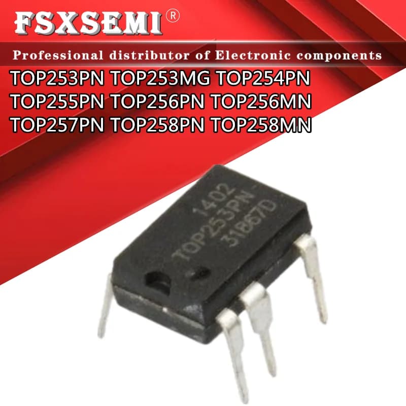 10pcs TOP253PN TOP253MG TOP254PN TOP255PN TOP256PN TOP256MN TOP257PN TOP258PN TOP258MN DIP LCD power supply IC