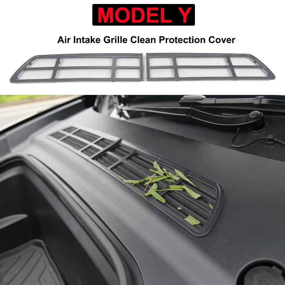 2PCS Insect-proof Net For Tesla Model Y Front Trunk Air-conditioning Cover Intake Grille Clean Air Inlet Protective Accessories