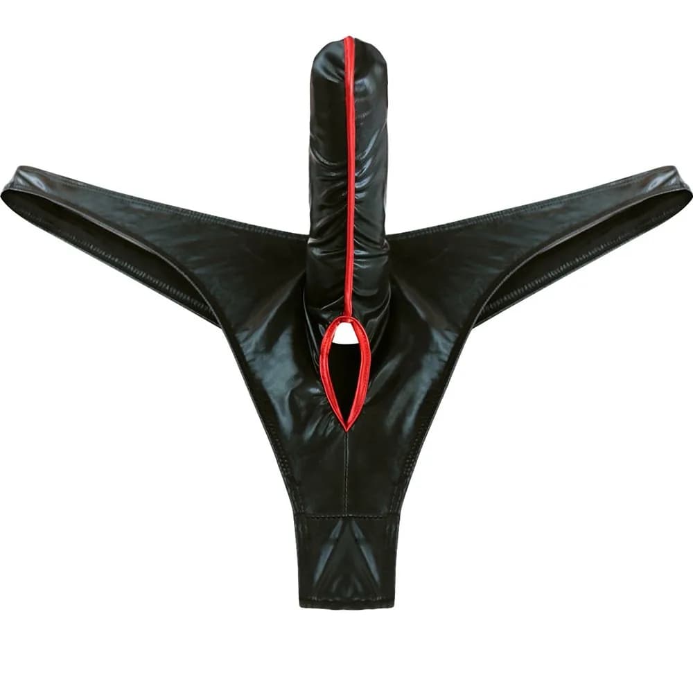 Men's Thongs Sexy Lingerie Ball Hole Underwear Closed Cock Sheath Briefs Elephant Nose G-String Jockstraps Slips Underpants