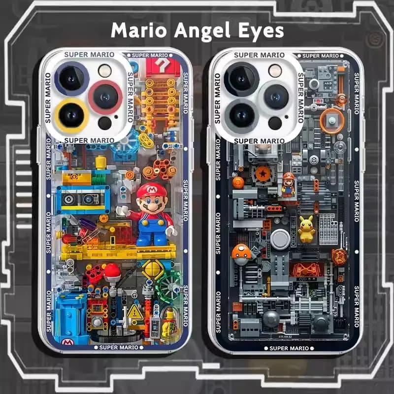 Super Mario Bros Game Case For Iphone 15 Pro Max 16 11 14 13 12 X XS XR 7 8 Plus Cover Silicone Funda Transparent