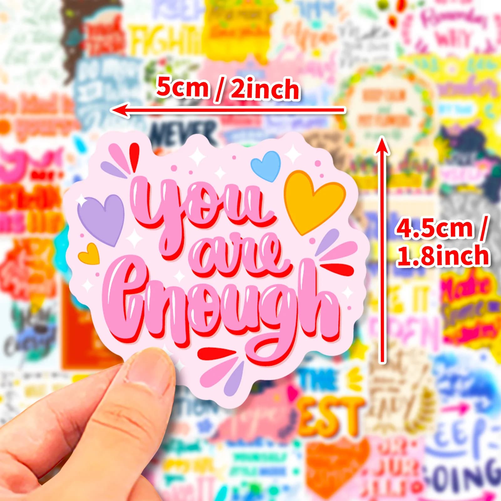 50 Pcs Inspirational Sticker Pack, Inspirational Stickers, Affirmation Positive Stickers for Journaling Computer Decals Laptop