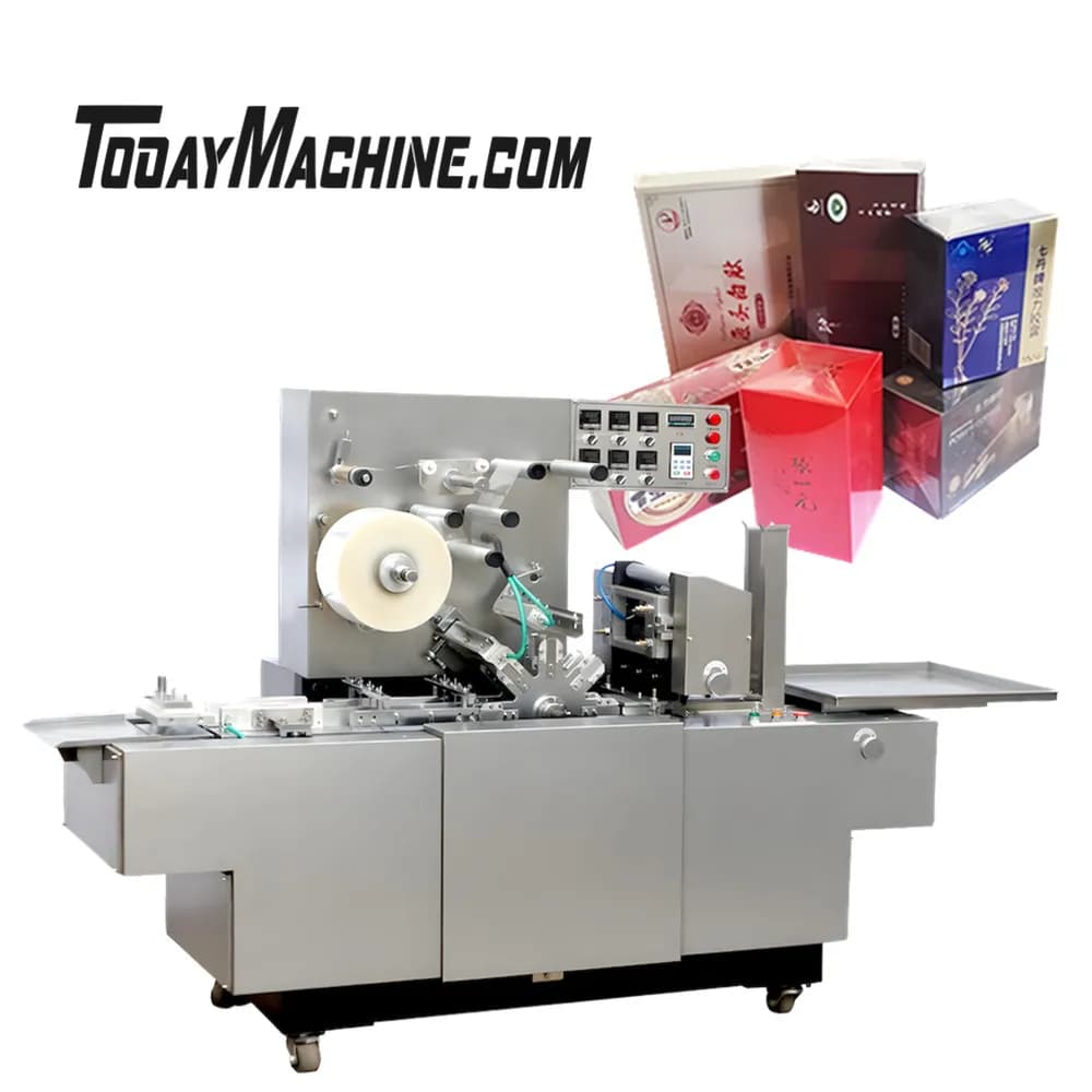 Automatic Perfume Box Overwrapping Packing Cosmetic BOPP 3D Transparent Film Wrapping Machine