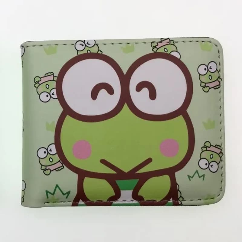 Kawaii Cartoon keroppi Wallet PU Leather Purse with Coin Pocket