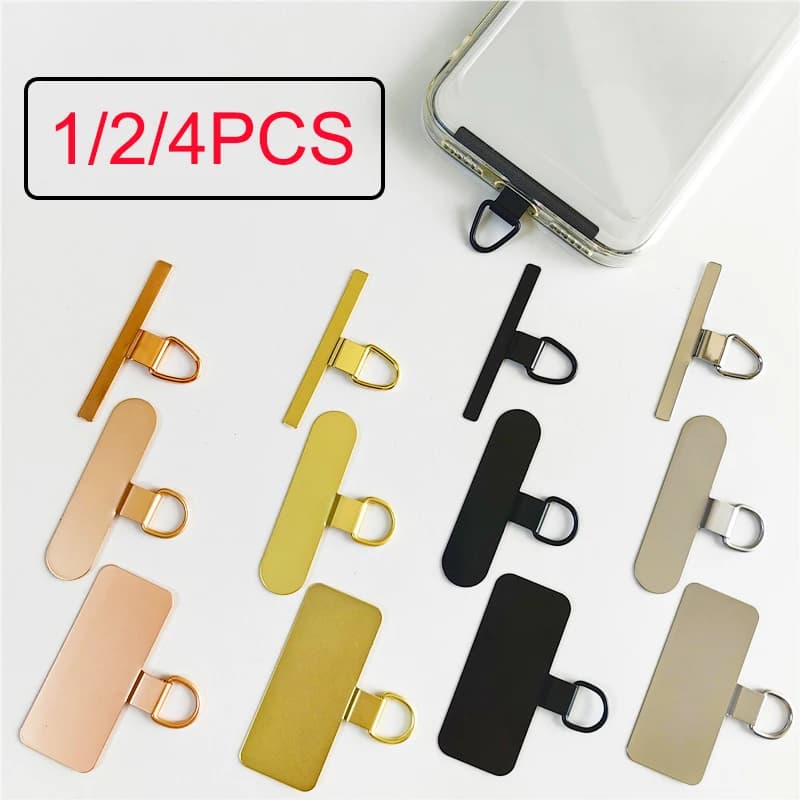 1/2/4PCS Ultra-thin Stainless Steel Mobile Phone Tether Patch Cellphone Safety Metal Connect Piece Sturdy Phone Straps Gasket