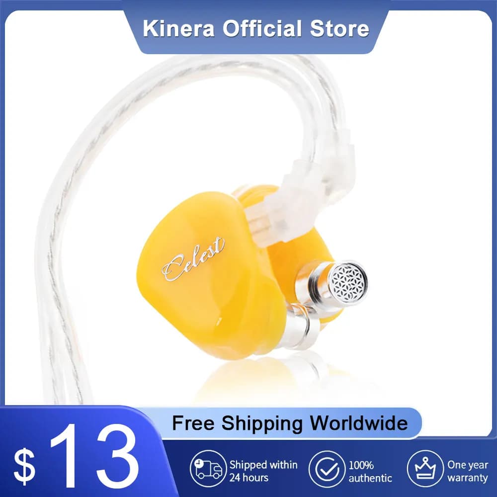 Kinera Celest Rue In Ear Earphones Composite Titanium Diaphragm 6mm Micro Dynamic Driver Headset Cable Hifi Music IEMs For Gifts