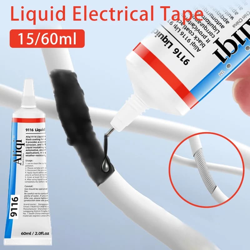 Liquid Electrical Tape Rubber Electrical Wire Cable Coat Fix Line Glue Waterproof Insulating Glue High-Temperature Resistant