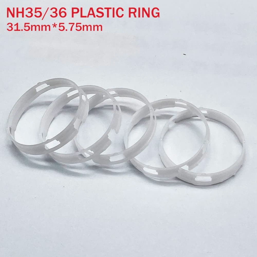 5pcs Plastic Inner Ring Fit to NH35 NH36 Mechanical Movement Installation NH Series Inner Cover Movement Holder Fix Ring Parts