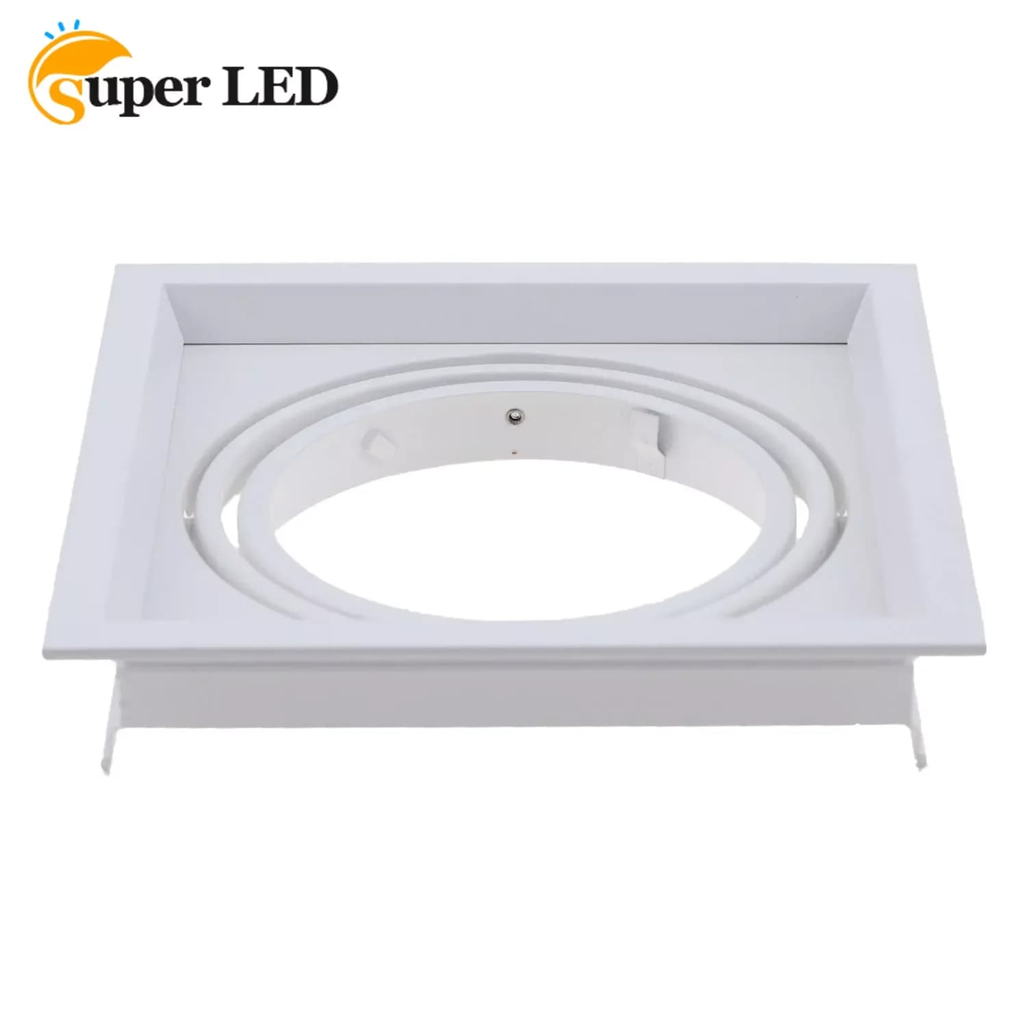 White Black Fixed LED Ceiling Downlight Fittings GU10 MR16 To 170-180mm Diameter, 155mm Cutout