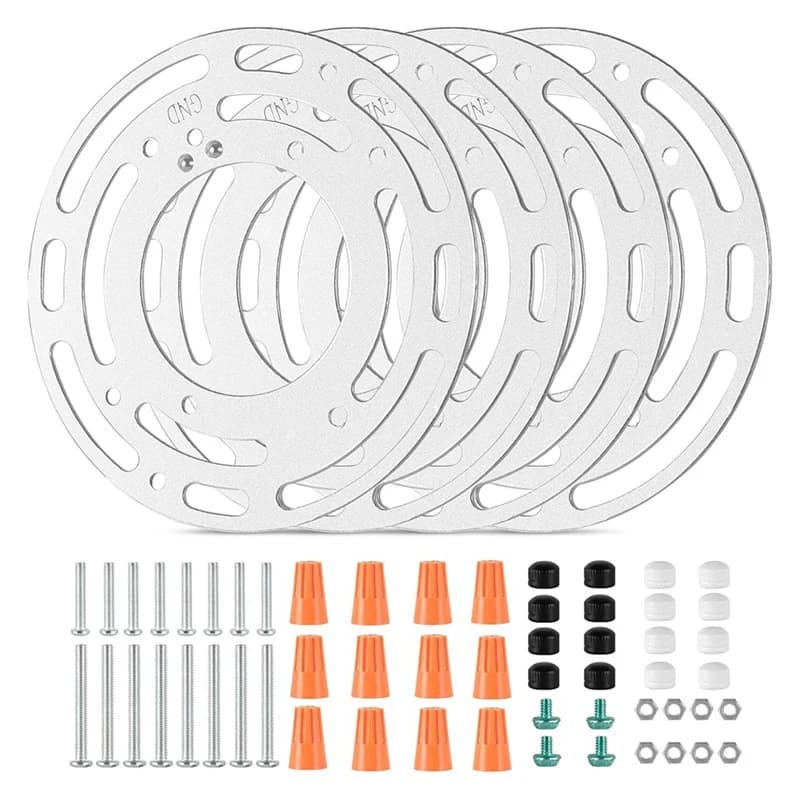 Upgraded 4-Pack Universal Lamp Mounting Brackets With Screws And Nuts For Ceiling Lights, Wall Lights