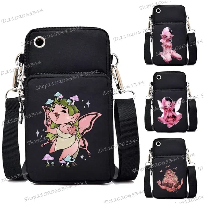 Melanie Martinez Portals Tour Crossbody Bags Women Men Aesthetic Music Album Purse Handbags Melanie Martinez Mini Phone Bag