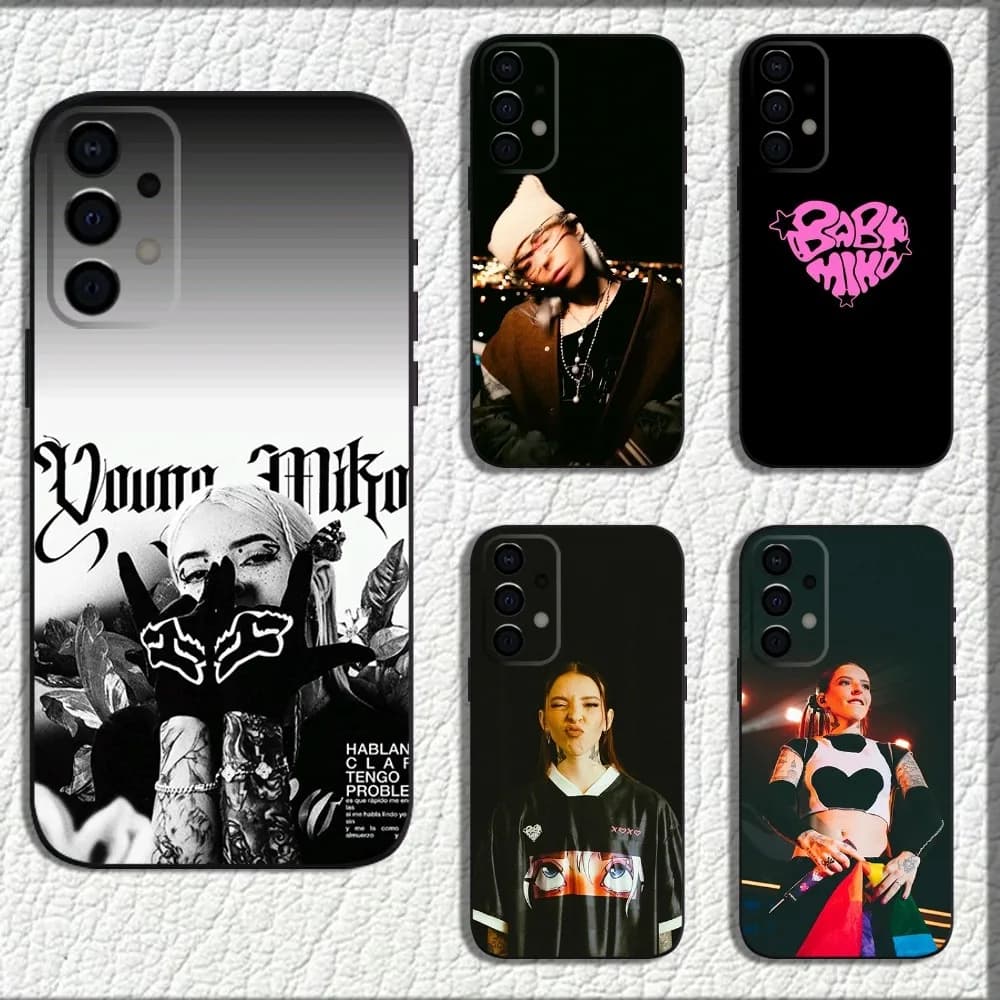 Singer Y-Young M-Miko Phone Case For Samsung Galaxy A13,A21s,A22,A31,A32,A52,A53,A71,A80,A91 Soft Black Shell