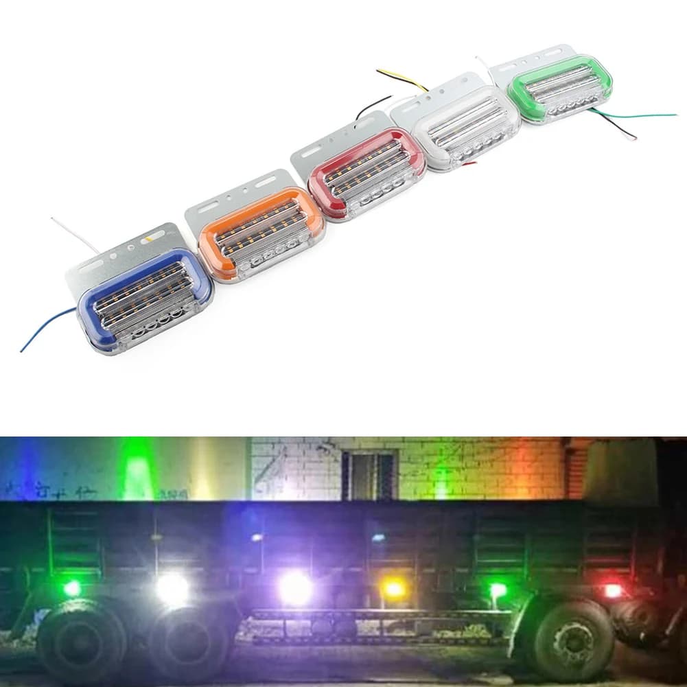24V Dynamic LED Side Marker Light Car External Light Signal Indicator Lamp For Truck Trailer Lorry Caravan Pickup Van etc.
