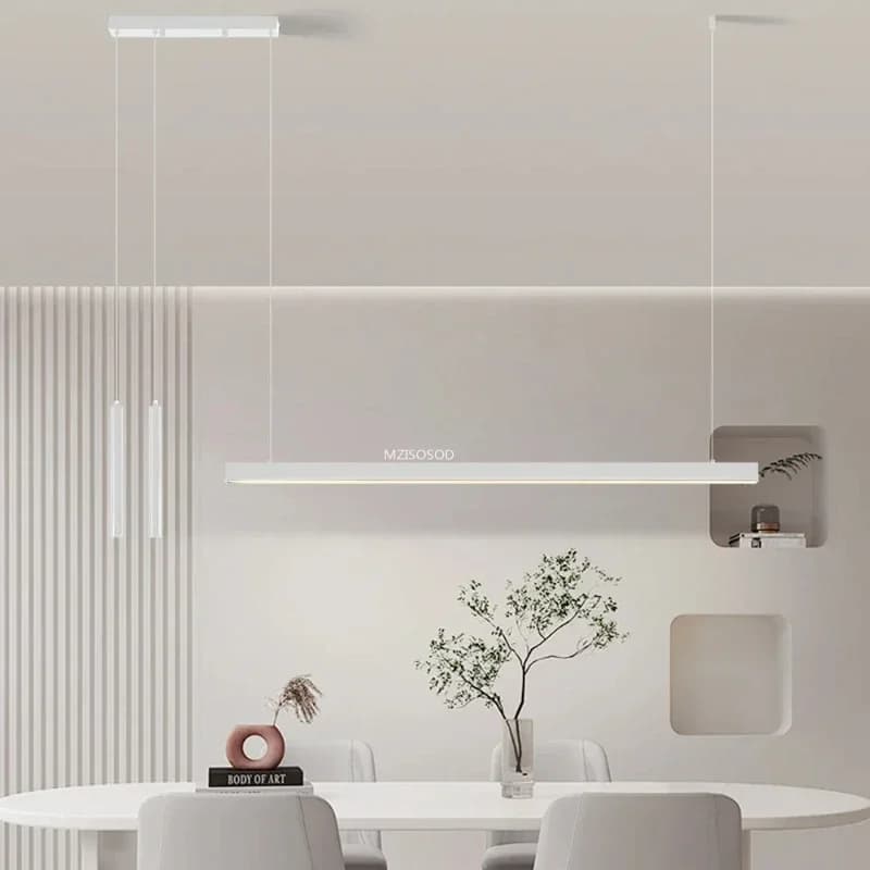 Nordic Minimalist Led Chandelier Dimmable for Table Dining Room Kitchen Island Office Pendant Lamp Decor Lighting Luster Fixture