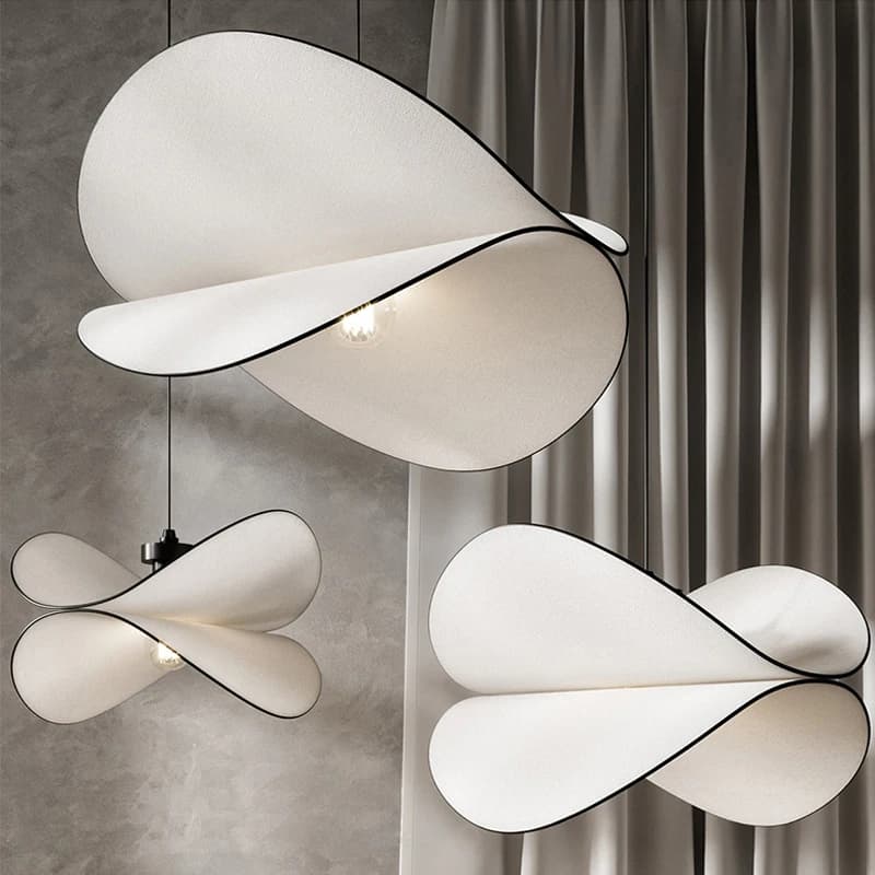 2024 New Style Potato Chips chandelier French retro restaurant fabric chandelier living room study light homestay fabric pendant