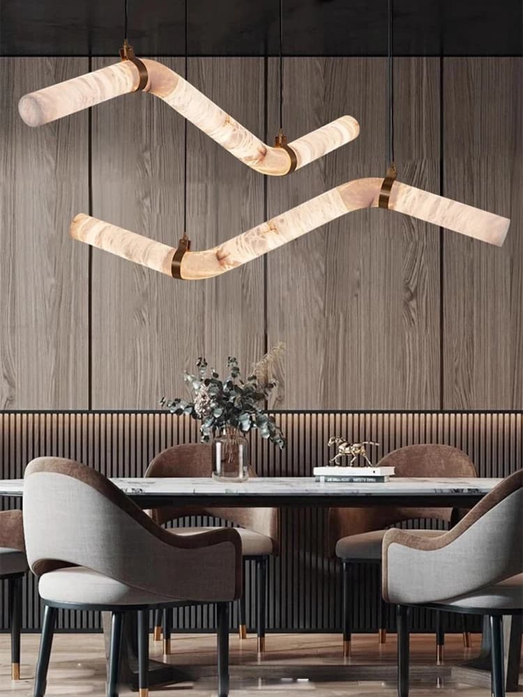 Nordic Dimmable Led 2024 Trendy Marble Art Gold Chrome Ceiling Pendant Lights.pendant Lamp.pendant Light For Dinning Room