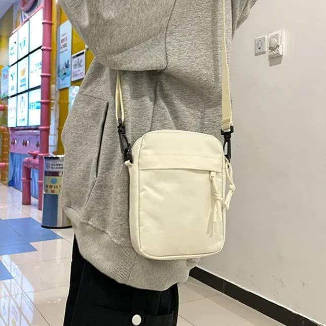 Fashionable and Minimalist Solid Color Oxford Waterproof and Wear-resistant Multi Pocket Zippered WOMEN'S Crossbody Bag