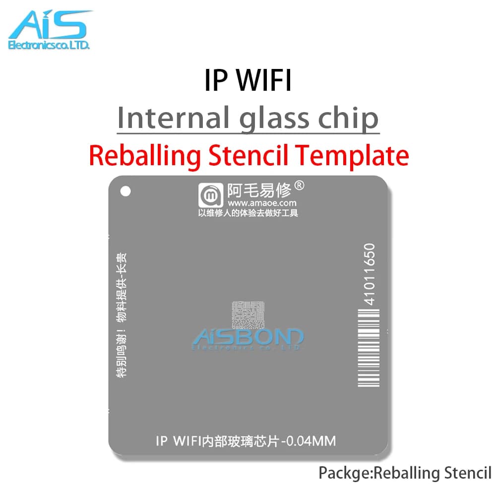 Amaoe BGA Reballing Stencil For iPhone Wireless network WiFi Internal glass Chip Plant tin net Steel mesh