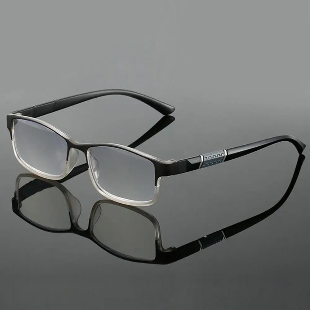 Ultralight Folding Anti-Blue Light Reading Glasses Half Frame Square Eyeglasses Hyperopia Glasses Business Reading Glasses