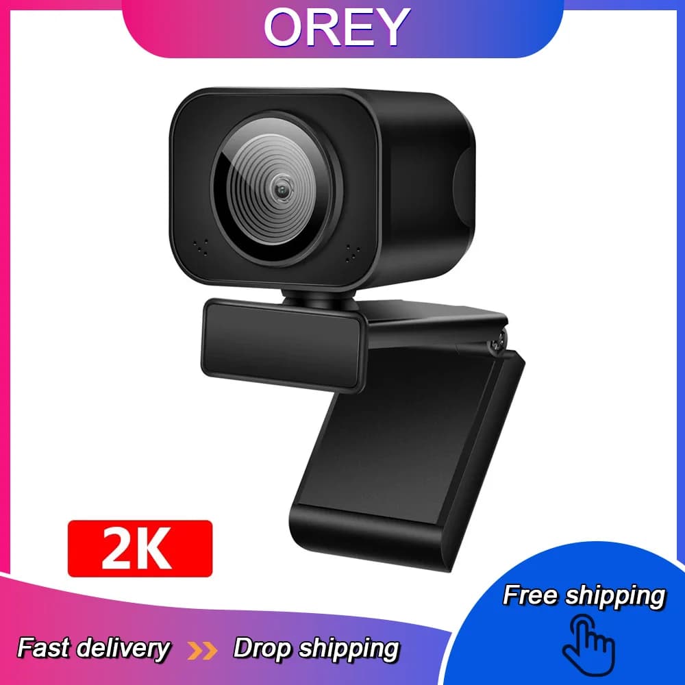 Webcam 2K Full HD USB Mini Web Camera Autofocus With Microphone Web Cam For PC Computer Mac Laptop Streaming YouTube Webcamera