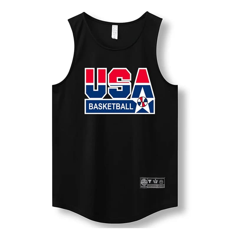 2025 Basketball Loose Men Running Vest Outdoor Street Gym Sleeveless Letter Print Shirt Quick Dry Fitness Bodybuilding Tank Tops